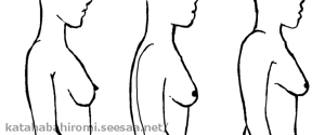 垂れ下がり始めたバスト