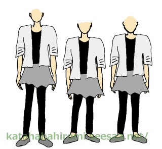 肩幅が広い女性が黒を着るときの工夫