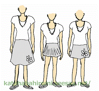 逆三角形体形のコーディネート術 白シャツ スカート かたはばひろみの逆三角形ブログ